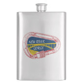New River Gorge Klettern Carabiner Flachmann (Vorderseite)