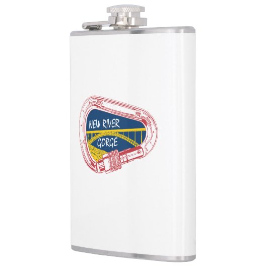 New River Gorge Klettern Carabiner Flachmann (Links)