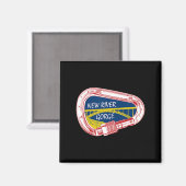 New River Gorge Klettern Carabiner Magnet (Vorderseite/Rückseite)