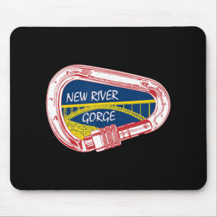 New River Gorge Klettern Carabiner Mousepad