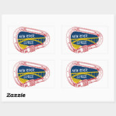 New River Gorge Klettern Carabiner Rechteckiger Aufkleber (Blatt)