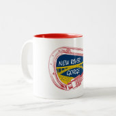 New River Gorge Klettern Carabiner Zweifarbige Tasse (Vorderseite Links)