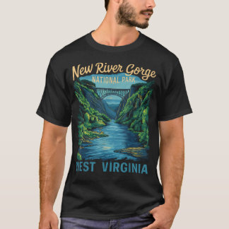 New River Gorge National Park Bridge Floßfahren T-Shirt