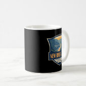 New River Gorge National Park Illustration Retro B Kaffeetasse (VorderseiteRechts)