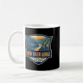 New River Gorge National Park Illustration Retro B Kaffeetasse (Links)