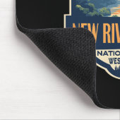 New River Gorge National Park Illustration Retro B Mousepad (Ecke)