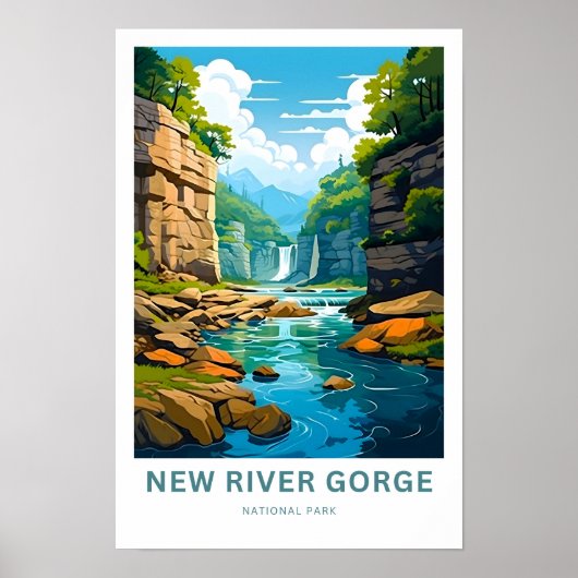 New River Gorge National Park Travel Poster (Vorne)