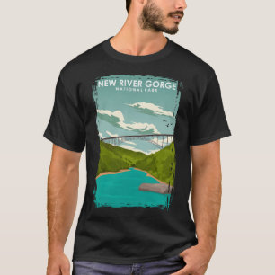 New River Gorge National Park Travel Poster T-Shirt