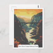New River Gorge National Park, West Virginia USA Postkarte (Vorne/Hinten)