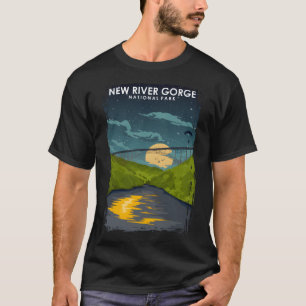 New River Gorge Nationalpark bei Nacht Vintage Min T-Shirt