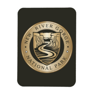 New River Gorge Nationalpark Golden Emblem Magnet
