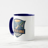 New River Gorge Nationalpark Illustration Retro Tasse (Vorderseite Links)