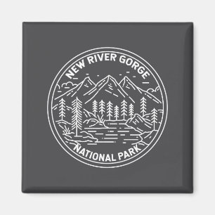 New River Gorge Nationalpark Monoline _1  Magnet