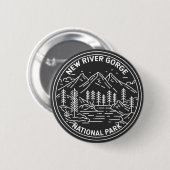New River Gorge Nationalpark Monoline Button (Vorne & Hinten)