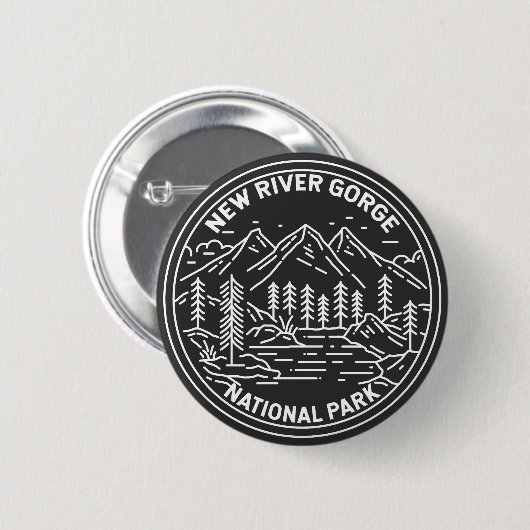 New River Gorge Nationalpark Monoline Button (Vorne & Hinten)