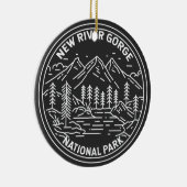 New River Gorge Nationalpark Monoline Keramik Ornament (Rechts)