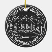 New River Gorge Nationalpark Monoline Keramik Ornament (Hinten)