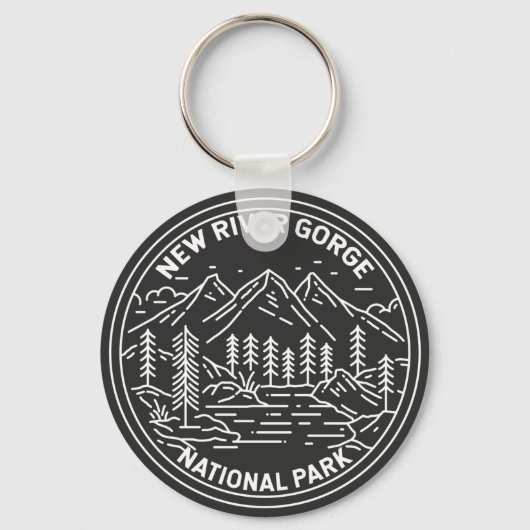 New River Gorge Nationalpark Monoline Schlüsselanhänger (Vorderseite)