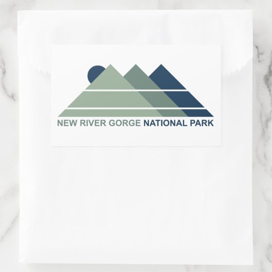 New River Gorge Nationalpark Rechteckiger Aufkleber (Tasche)