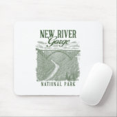 New River Gorge Nationalpark Reisen durch die Natu Mousepad (Mit Mouse)