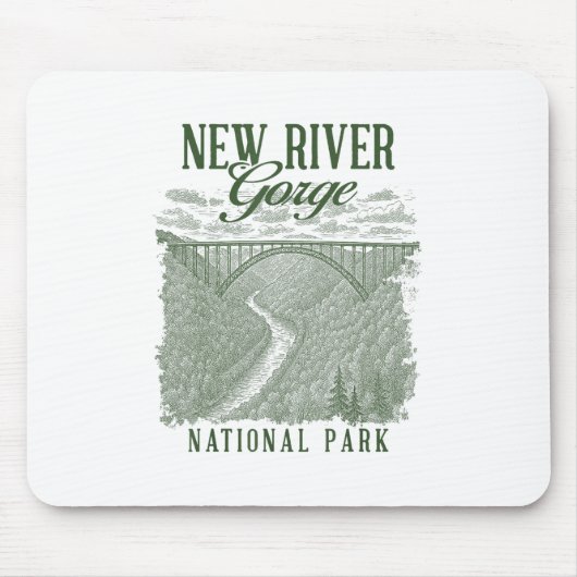 New River Gorge Nationalpark Reisen durch die Natu Mousepad (Vorne)