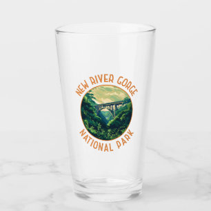 New River Gorge Nationalpark Retro bedrückt Glas