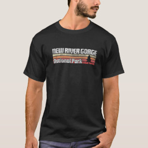 New River Gorge Nationalpark Retro Vintager 70er 8 T-Shirt