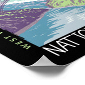 New River Gorge Nationalpark Vintag erschüttert Poster (Ecke)