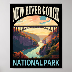 New River Gorge Nationalpark Wander- und Campingau Poster