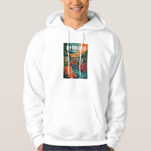 New River Gorge Nationalpark Wasserfarben Design Hoodie