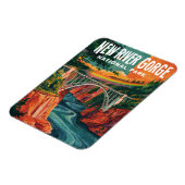 New River Gorge Nationalpark Wasserfarben Design Magnet (Linke Seite)