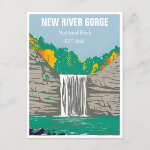 New River Gorge Nationalpark West Virginia Brücke Postkarte