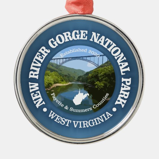 New River Gorge (NP2) Ornament Aus Metall (Vorne)