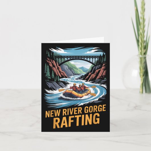 New River Gorge Rafting Whitewater Kayak Outdoor W Karte (Vorderseite)