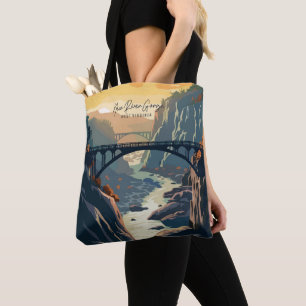 New River Gorge West Virginia USA Vintage Travel Tasche