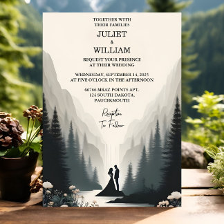 New River Rain Cloud Nature Smoky Mountain Wedding Einladung