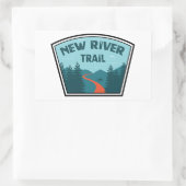 New River Trail Rechteckiger Aufkleber (Tasche)