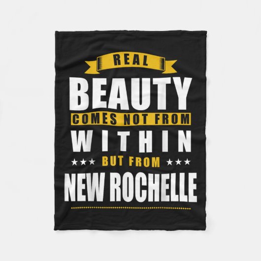 New Rochelle - Funny D City Gift  Fleecedecke (Vorderseite)