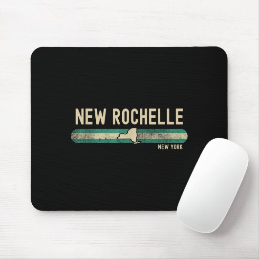 New Rochelle Ny _ New York _ Travel &amp; 80s Styl Mousepad (Mit Mouse)