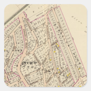 New Rochelle wards 1, 3, New York Quadratischer Aufkleber