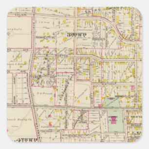 New Rochelle wards 3-4, New York Quadratischer Aufkleber