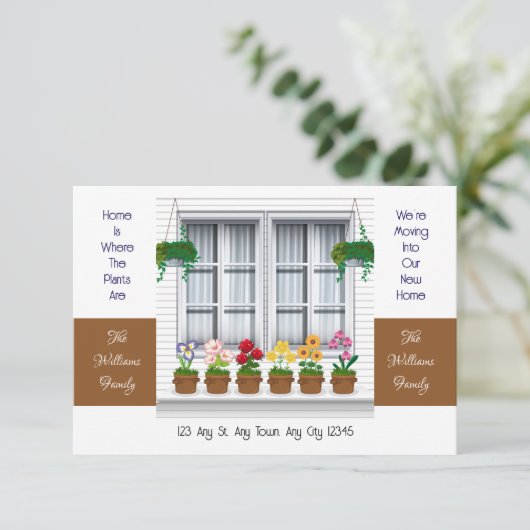 New Roots & Blooming Views New Home Announcement Ankündigung (Stehend Vorderseite)