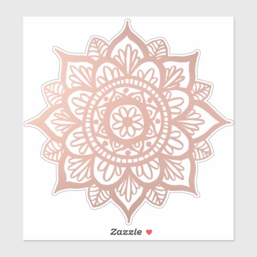 New Rose Gold Mandala Aufkleber (Blatt)