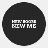 New S New Me Funny Job  Runder Aufkleber (Vorderseite)