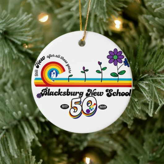 New School Blacksburg feiert 50. Ornament (Baum)