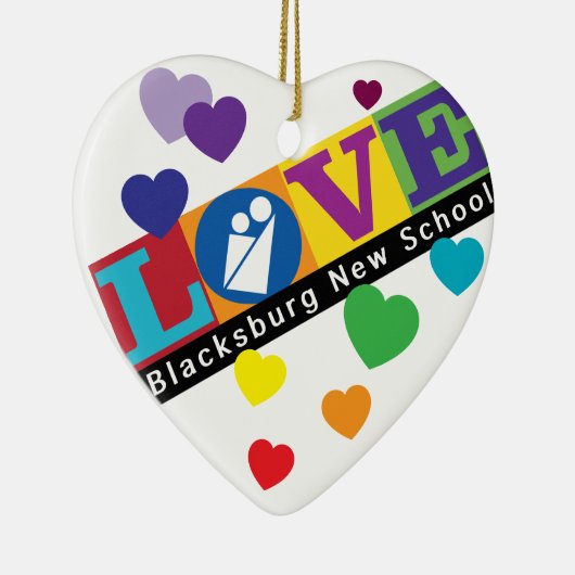 New School Heart Ornament (Rechts)