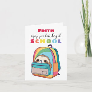 New School Starter Card Son Daughter niedliche Sch Karte