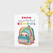 New School Starter Card Son Daughter niedliche Sch Karte (Gelbe Blume)