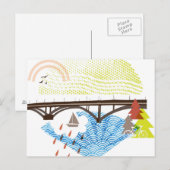 New Sellwood Bridge Portland Postcard Postkarte (Vorne/Hinten)