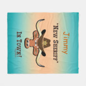 New Sheriff in Town, Longhorn Fleece Blanket (Vorderseite (Horizontal))